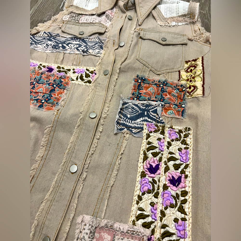 Artsy patchwork boho festival vest/dress - Picture 6 of 9